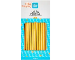 Pen+Gear 2 HB Yellow Wood Pencils, Unsharpened, 24 Count